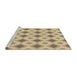 Sideview of Machine Washable Transitional Copper Brown Rug, wshpat2063brn