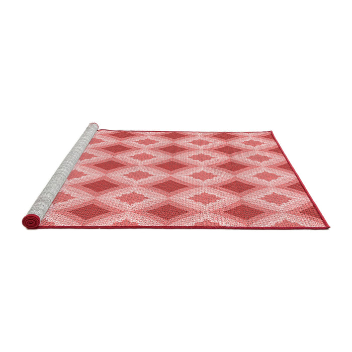 Sideview of Machine Washable Transitional Pastel Pink Rug, wshpat2063rd