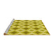 Sideview of Machine Washable Transitional Yellow Rug, wshpat2063yw