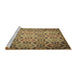 Sideview of Machine Washable Transitional Red Brown Rug, wshpat2065brn