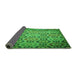 Thickness of Patterned Green Rug, pat2065grn