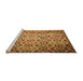 Sideview of Machine Washable Transitional Mahogany Brown Rug, wshpat2065org