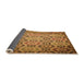 Thickness of Patterned Mahogany Brown Rug, pat2065org