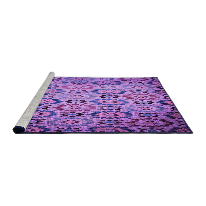 Sideview of Machine Washable Transitional Purple Rug, wshpat2065pur