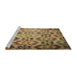 Sideview of Machine Washable Transitional Golden Gold Rug, wshpat2066brn