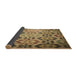 Thickness of Patterned Golden Gold Rug, pat2066brn