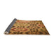 Thickness of Patterned Saddle Brown Rug, pat2066org