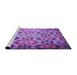 Sideview of Machine Washable Transitional Purple Rug, wshpat2066pur