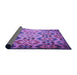 Thickness of Patterned Purple Rug, pat2066pur