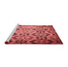 Sideview of Machine Washable Transitional Red Rug, wshpat2066rd