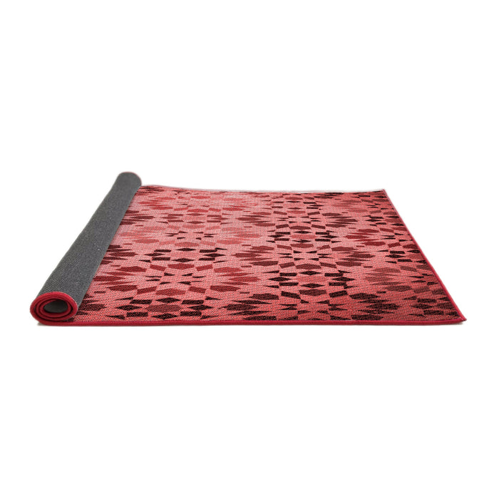 Thickness of Patterned Red Rug, pat2066rd