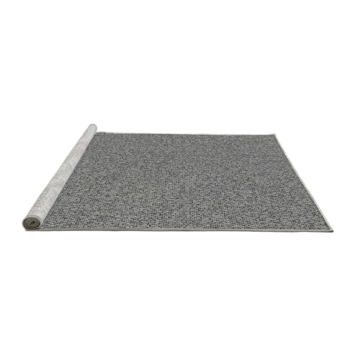 Sideview of Machine Washable Transitional Ash Gray Rug, wshpat2067gry