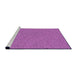 Sideview of Machine Washable Transitional Purple Rug, wshpat2067pur