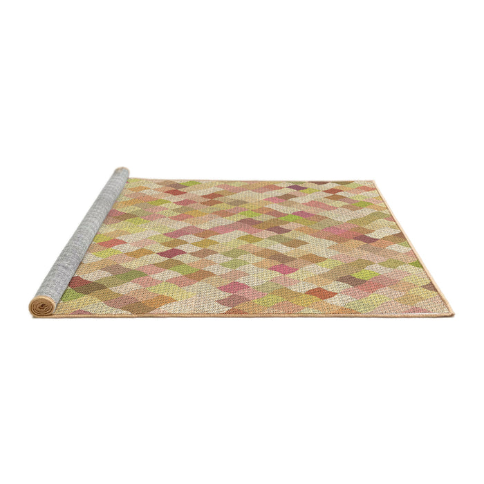 Sideview of Machine Washable Transitional Bronze Brown Rug, wshpat2068brn