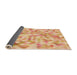 Square Patterned Orange Rug, pat2068org