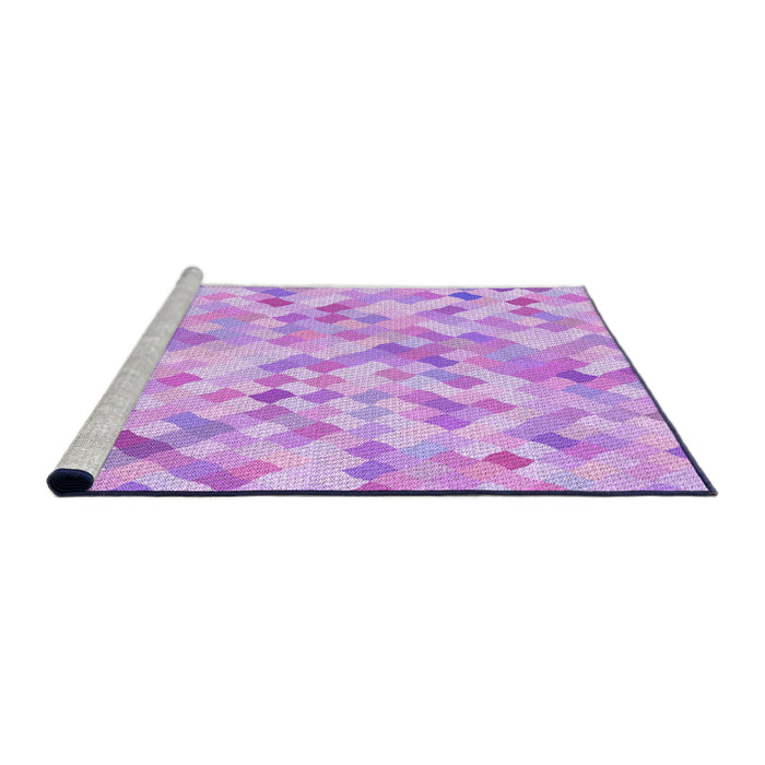 Sideview of Machine Washable Transitional Purple Rug, wshpat2068pur
