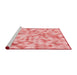 Sideview of Machine Washable Transitional Red Rug, wshpat2068rd