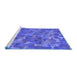 Sideview of Machine Washable Transitional Light Slate Blue Rug, wshpat2069blu