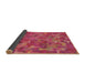 Patterned Red Rug in a Kitchen, pat2069brn