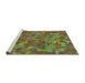 Sideview of Machine Washable Transitional Pistachio Green Rug, wshpat2069grn