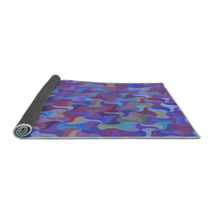 Thickness of Patterned Blue Rug, pat2069lblu