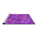 Sideview of Machine Washable Transitional Fuchsia Magenta Purple Rug, wshpat2069pur