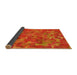 Thickness of Patterned Neon Orange Rug, pat2069yw