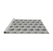 Sideview of Machine Washable Transitional Gray Rug, wshpat207gry