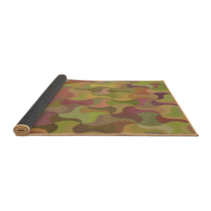 Thickness of Patterned Red Rug, pat2070brn