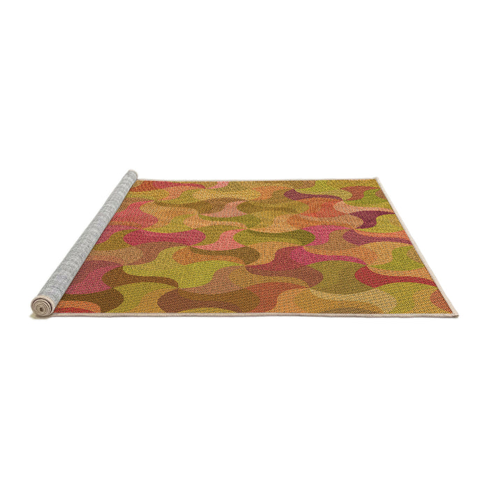 Sideview of Machine Washable Transitional Red Rug, wshpat2070org