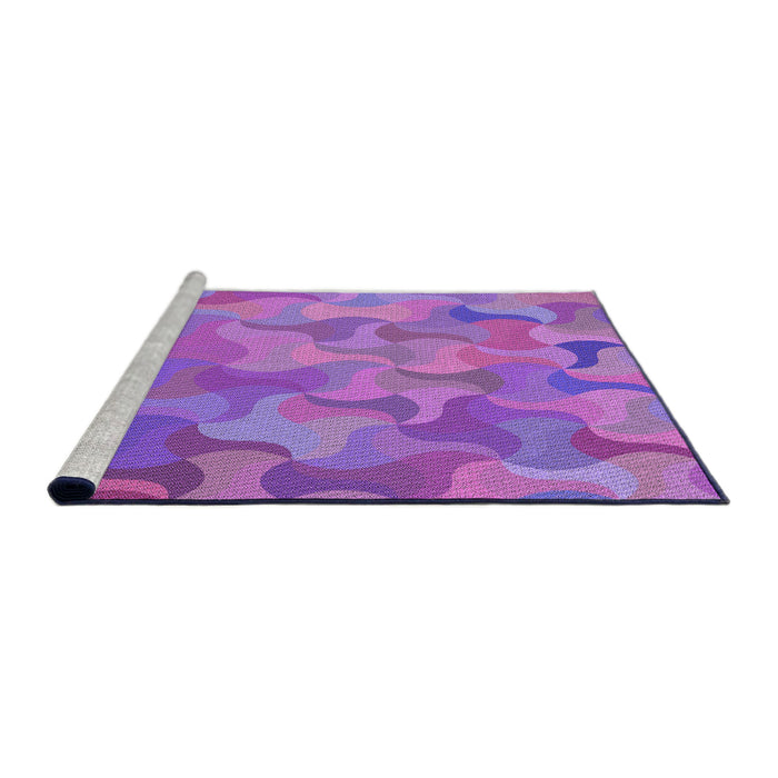 Sideview of Machine Washable Transitional Purple Rug, wshpat2070pur