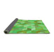 Thickness of Patterned Emerald Green Rug, pat2071grn