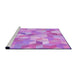 Sideview of Machine Washable Transitional Violet Purple Rug, wshpat2071pur