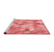 Sideview of Machine Washable Transitional Light Salmon Pink Rug, wshpat2071rd