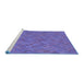 Sideview of Machine Washable Transitional Amethyst Purple Rug, wshpat2072blu