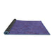 Thickness of Patterned Amethyst Purple Rug, pat2072blu