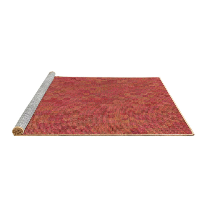 Sideview of Machine Washable Transitional Bright Orange Rug, wshpat2072brn