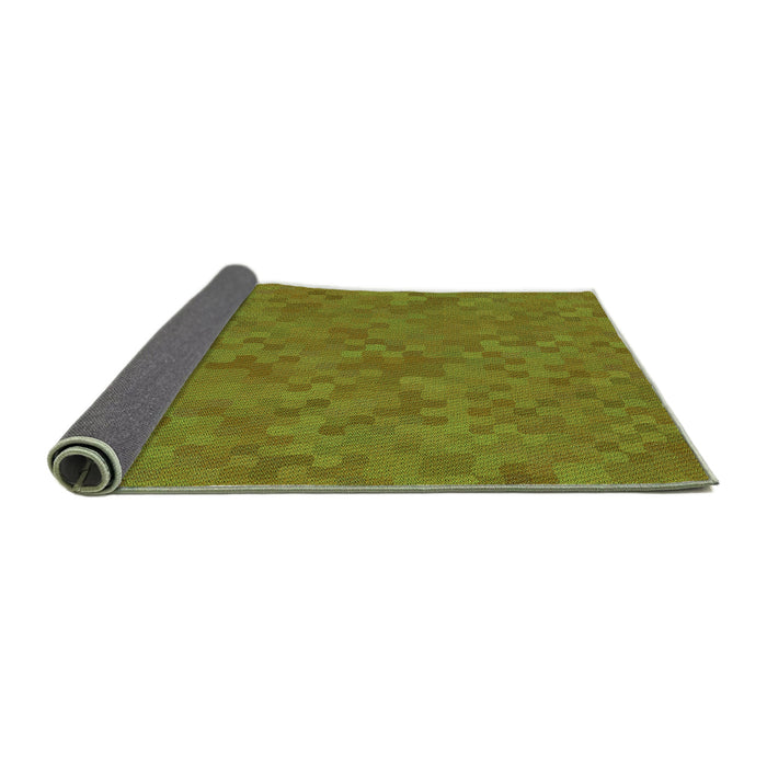 Thickness of Patterned Pistachio Green Rug, pat2072grn
