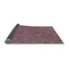 Thickness of Patterned Rosy Pink Rug, pat2072lblu