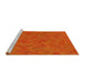 Sideview of Machine Washable Transitional Orange Red Orange Rug, wshpat2072yw