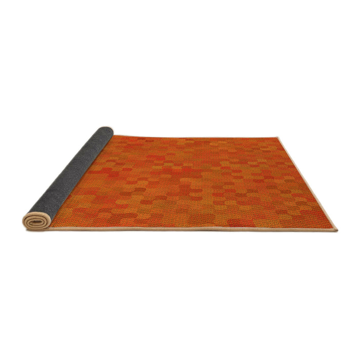 Thickness of Patterned Orange Red Orange Rug, pat2072yw