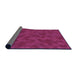 Thickness of Patterned Deep Pink Rug, pat2073pur