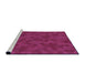 Sideview of Machine Washable Transitional Deep Pink Rug, wshpat2073pur