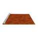 Sideview of Machine Washable Transitional Orange Red Orange Rug, wshpat2073yw