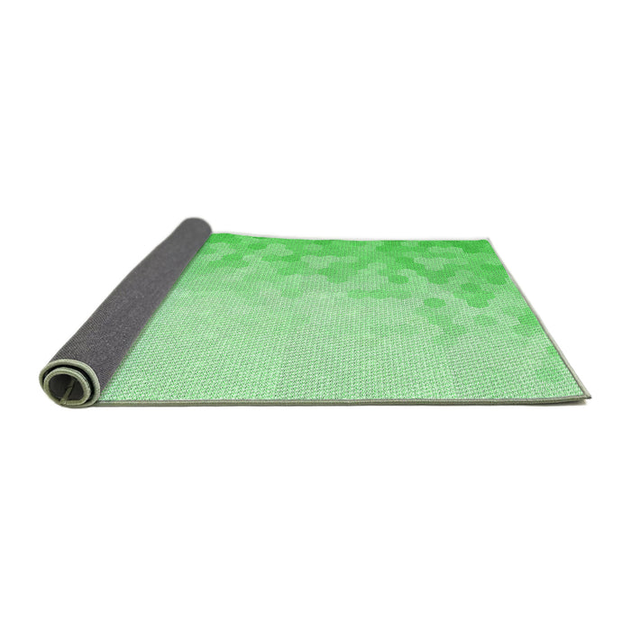 Thickness of Patterned Green Rug, pat2074grn