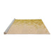 Sideview of Machine Washable Transitional Sun Yellow Rug, wshpat2074org