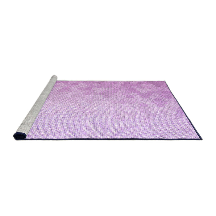Sideview of Machine Washable Transitional Violet Purple Rug, wshpat2074pur