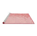 Sideview of Machine Washable Transitional Pastel Red Pink Rug, wshpat2074rd