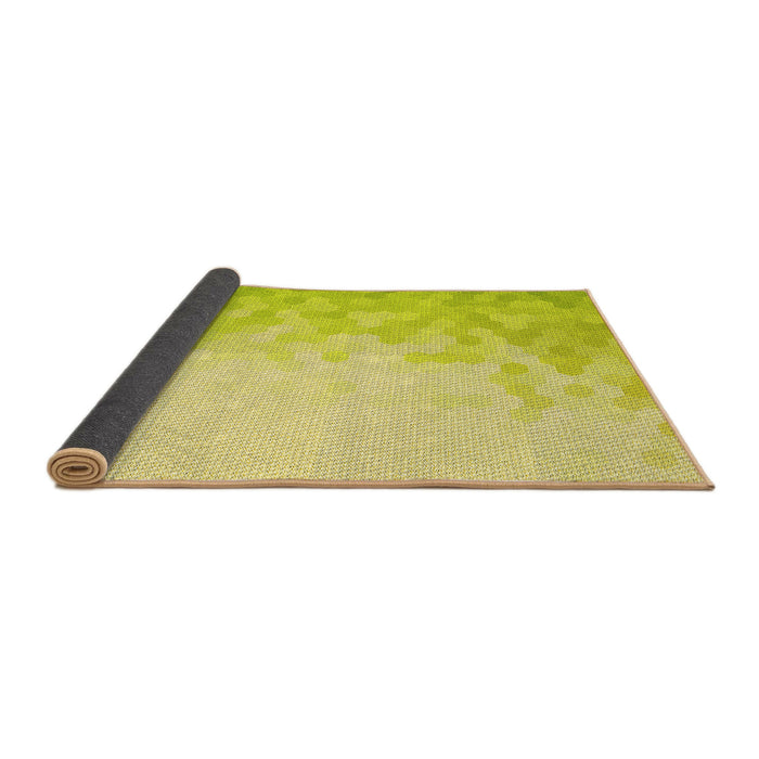 Thickness of Patterned Golden Brown Yellow Rug, pat2074yw