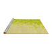 Sideview of Machine Washable Transitional Golden Brown Yellow Rug, wshpat2074yw